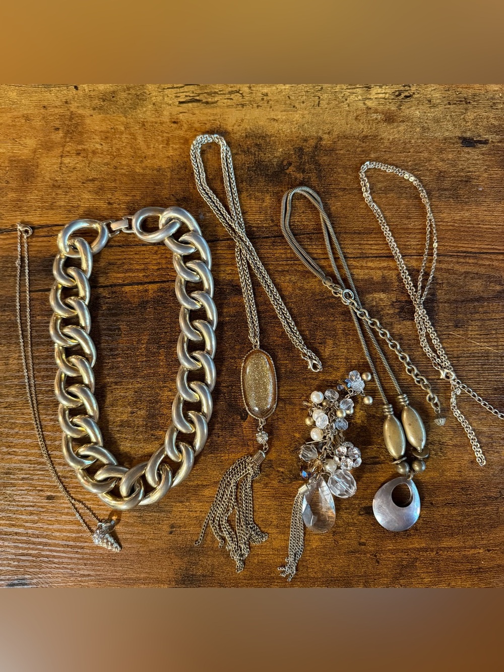 VintageSilver & Gold Tone Statement Necklace Collection - Elegant Layered Styles
